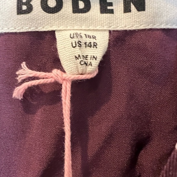 Boden Cut Out Midi Tea Dress Dark Burgundy Sweet Daisy US 14 NEW 1344 - Picture 5 of 7